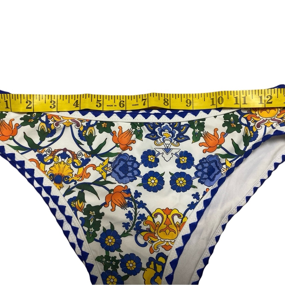 Women’s Strapless Wave Bandeau Bikini Size S 2 Piece Bathing SuitCheeky Lace-Up - Picture 10 of 15